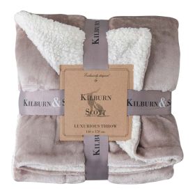 Sterling Sherpa Throw - Light Taupe 140cm x 170cm